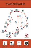 Schemat trasy czerwona – park linowy ALFA Jastarnia