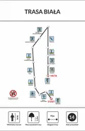Schemat trasy biała – park linowy ALFA Władysławowo