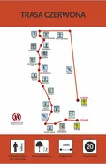 Schemat trasy czerwona – park linowy ALFA Władysławowo