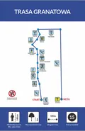 Schemat trasy granatowa – park linowy ALFA Władysławowo