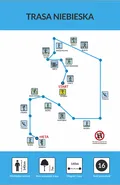 Schemat trasy niebieska – park linowy ALFA Władysławowo