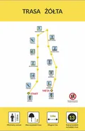 Schemat trasy żółta – park linowy ALFA Władysławowo